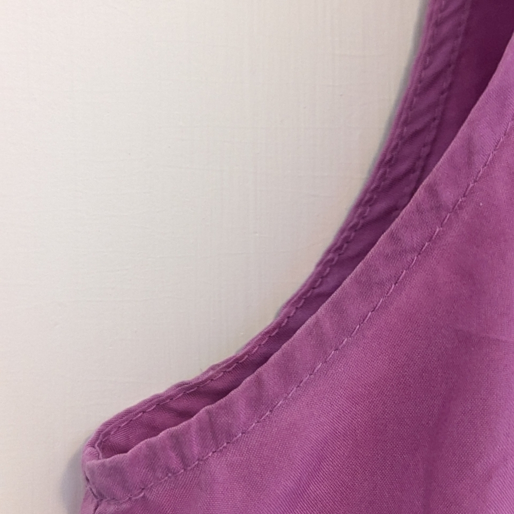 🩷 J.Crew M Silk Top  Ruffled Pink Sleeveless ultra feminine day to night - Picture 6 of 8